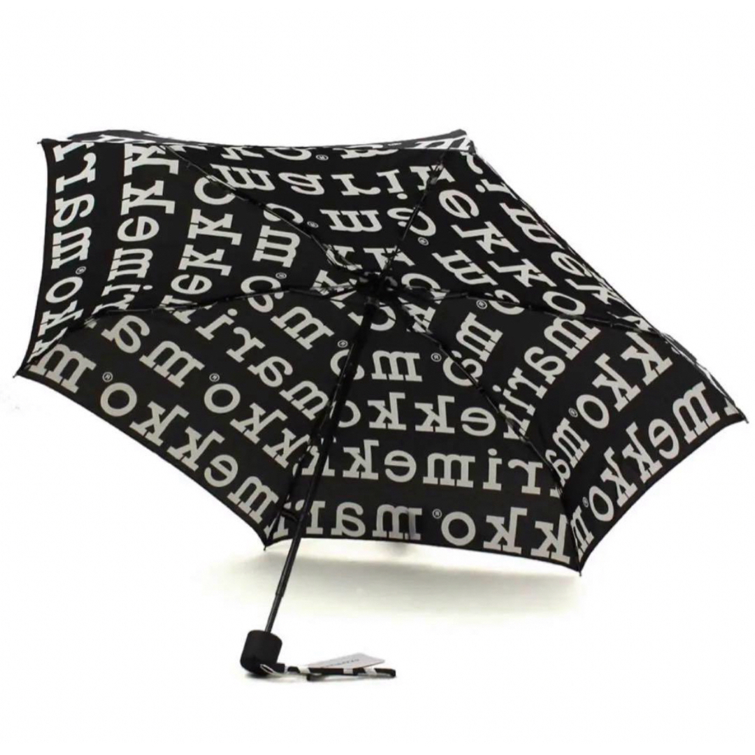 marimekko(マリメッコ)のマリメッコ Marimekko 折りたたみ傘　マリロゴ　ブラック レディースのファッション小物(傘)の商品写真