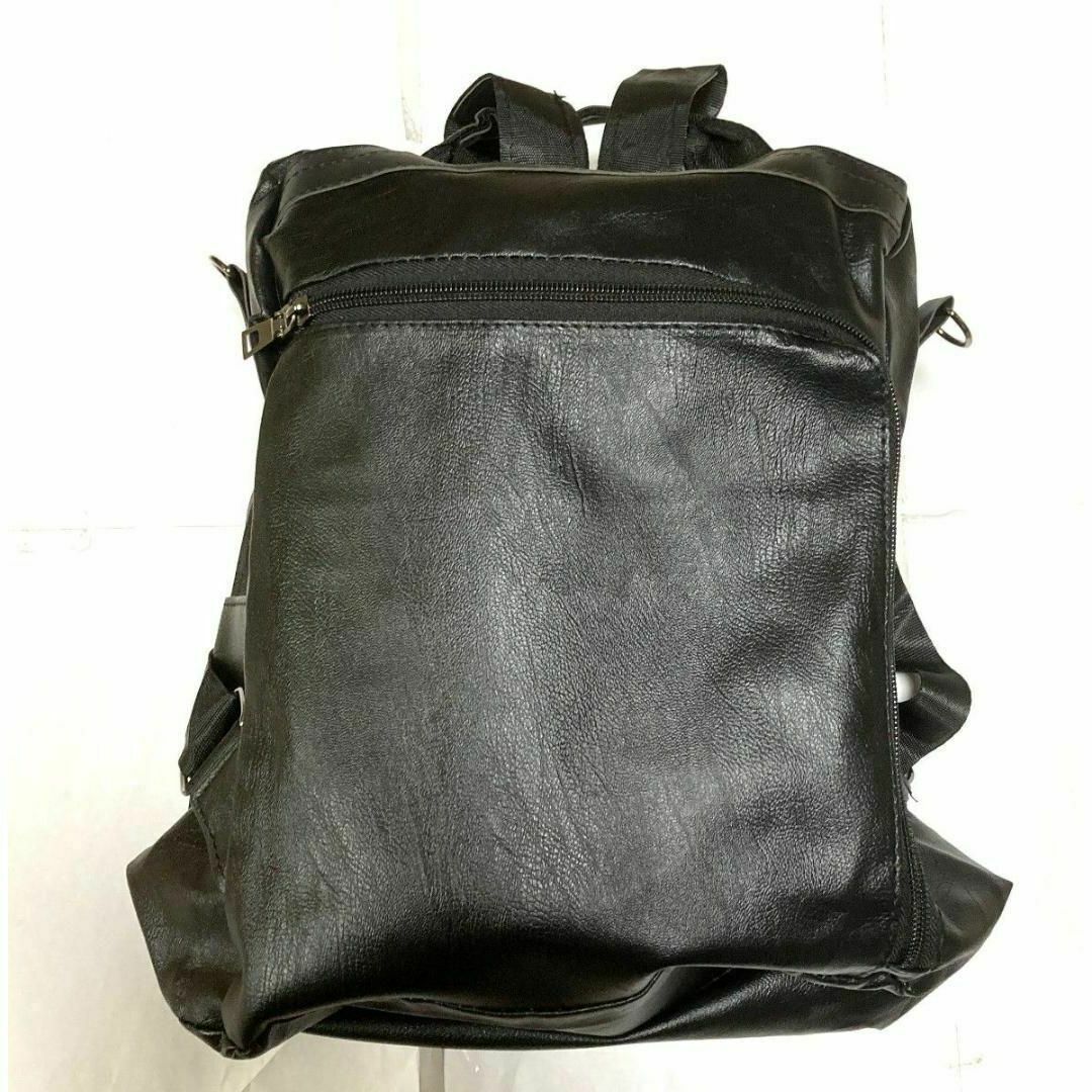 ★ 3way バッグ リュック トート 大容量 レディース PUレザー ブラック レディースのバッグ(リュック/バックパック)の商品写真