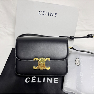 celine - 【早い者勝ち】セリーヌ CELINE トリオンフ ショルダーバッグ　黒