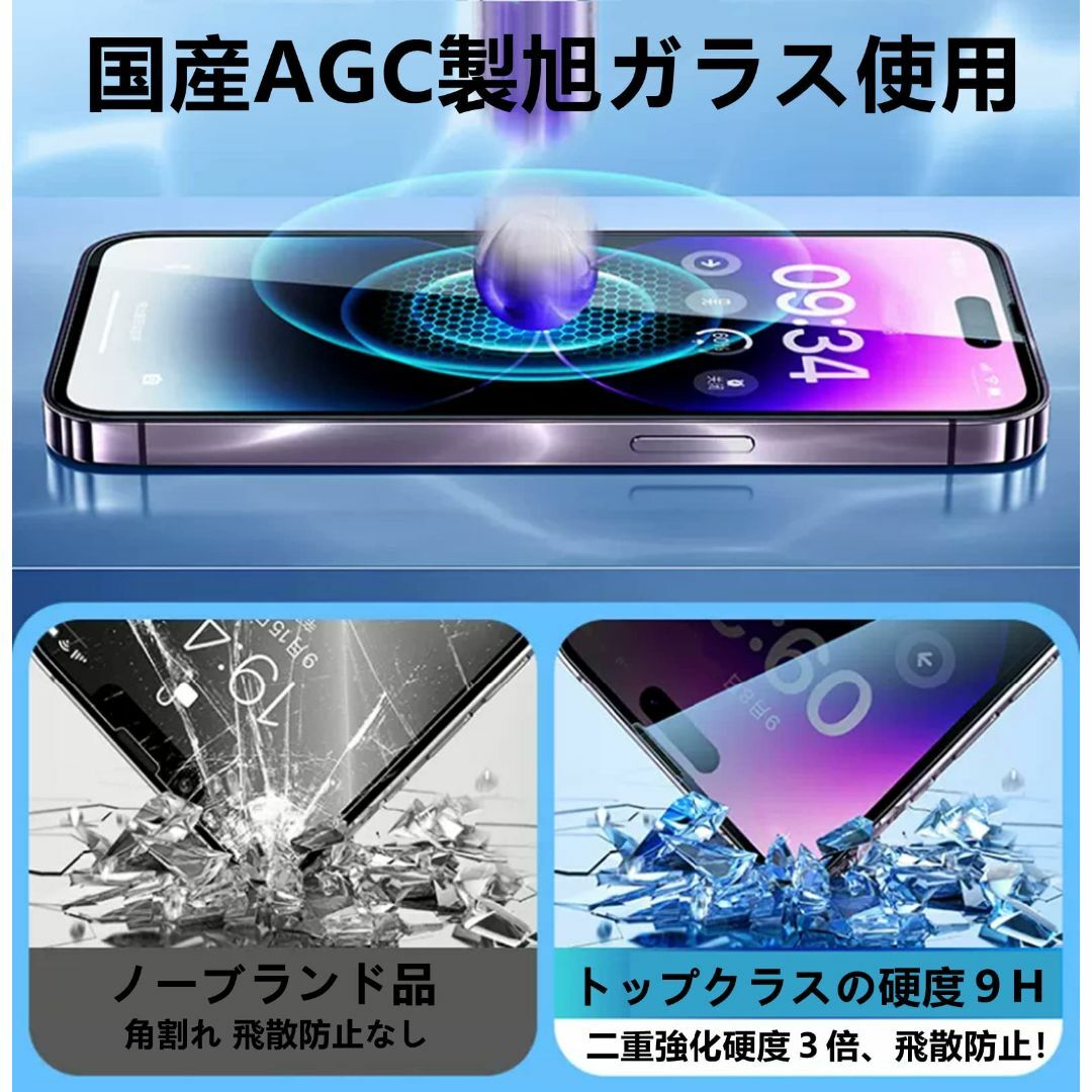 【色: 4枚入り ガイド枠付き ブルーライトカット】【目に優しい! 4枚入り】i スマホ/家電/カメラのスマホアクセサリー(その他)の商品写真