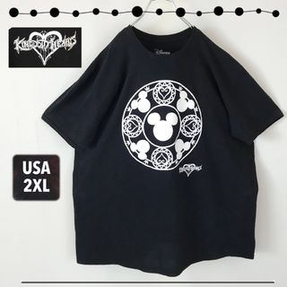 ディズニー(Disney)のディズニー★キングダムハーツ★モノグラムサークル★ビッグTシャツ★USA 2XL(Tシャツ/カットソー(半袖/袖なし))