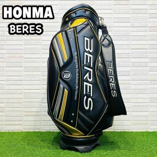 ホンマゴルフ(本間ゴルフ)のHONMA BERES ホンマベレス　キャディバッグ　高級　黒　金　カート式(バッグ)