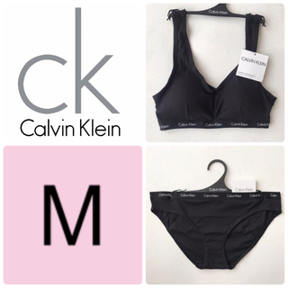 カルバンクライン(Calvin Klein)のCK レア 下着 USA カルバンクライン ブラ ビキニ ショーツ 黒  M(ブラ&ショーツセット)