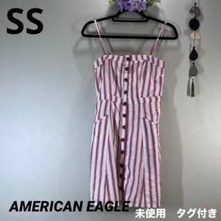 アメリカンイーグル(American Eagle)の【良品】AMERICAN EAGLE 【SS】 ミニワンピ 肩紐調節付き(ミニワンピース)