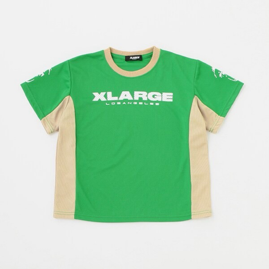 XLARGE KIDS(エクストララージキッズ)のXLARGE KIDS  ロゴ切替半袖Tシャツ　新品 キッズ/ベビー/マタニティのキッズ服男の子用(90cm~)(Tシャツ/カットソー)の商品写真