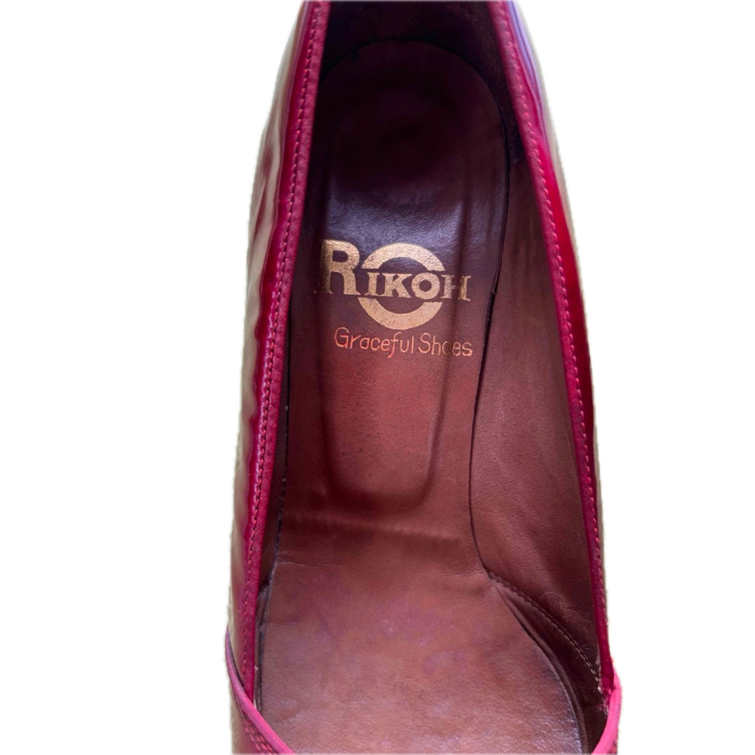 ⭐️エナメル  赤  靴  ピンヒール  パンプス  アンティーク レトロ レディースの靴/シューズ(ハイヒール/パンプス)の商品写真