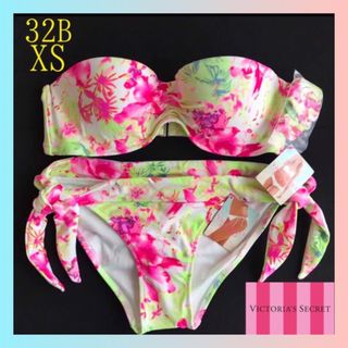 ヴィクトリアズシークレット(Victoria's Secret)のレア 新品 ヴィクトリアシークレット レディース 蛍光イエローピンク 水着(水着)