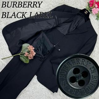 バーバリーブラックレーベル(BURBERRY BLACK LABEL)のバーバリーブラックレーベル メンズ スーツ 上下 ブラック 黒 L 40(スーツジャケット)