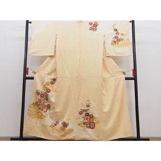 平和屋野田店■訪問着　駒刺繍　雲重ね花車文　暈し染め　金彩　逸品　BAAC1606hj(着物)