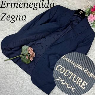 エルメネジルドゼニア(Ermenegildo Zegna)のエルメネジルドゼニア メンズ テーラード JKT ネイビー ストライプ L 48(テーラードジャケット)