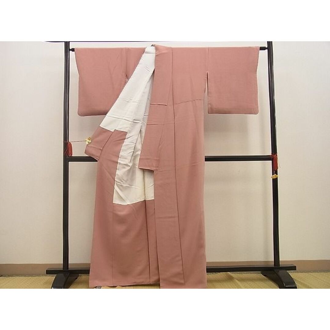 平和屋野田店■上質な色無地　桃色　逸品　BAAC8578xi レディースの水着/浴衣(着物)の商品写真
