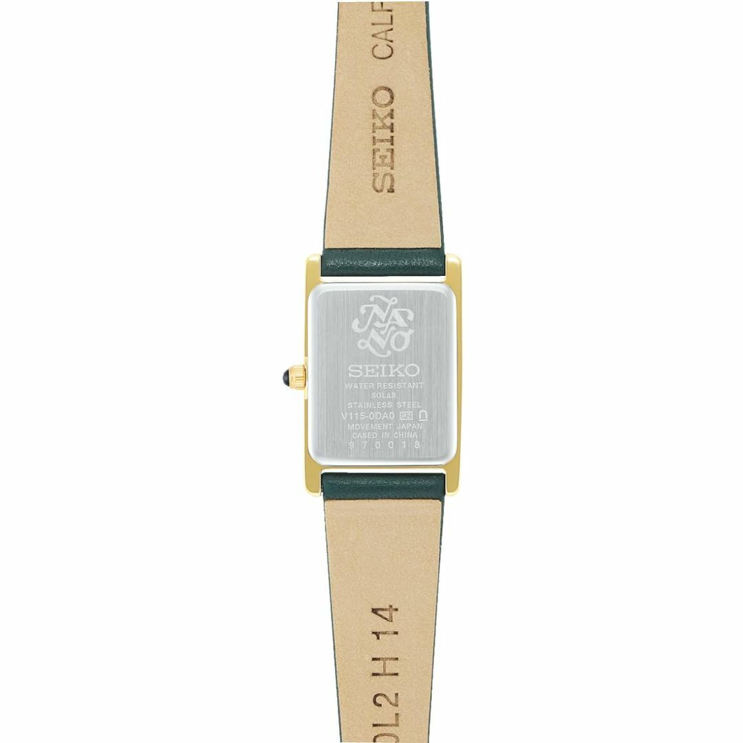 【色: ケース:イエローゴールド、文字盤:クリーム、バンド:グリーン】[セイコー レディースのファッション小物(腕時計)の商品写真