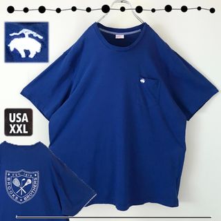 ブルックスブラザース(Brooks Brothers)のブルックスブラザーズ★ポケット付Tシャツ★RFロゴ刺繍★USAメンズXXL(Tシャツ/カットソー(半袖/袖なし))