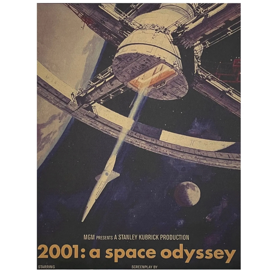 K137A3 2001年宇宙の旅 映画 ポスター 洋画 SF映画 レトロ エンタメ/ホビーのコレクション(印刷物)の商品写真
