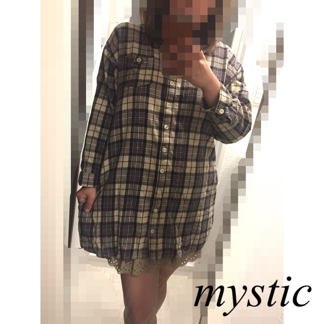 mystic(ミスティック)のmystic チェックシャツ チュニック レディースのトップス(チュニック)の商品写真