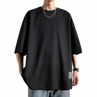 [Aaronlive] tシャツ メンズ 夏服 半袖 tシャツ メンズ 五分袖 (その他)