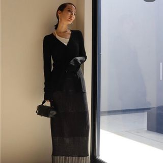 トゥデイフル(TODAYFUL)のlouren pattern knit pencil skirt(ロングスカート)