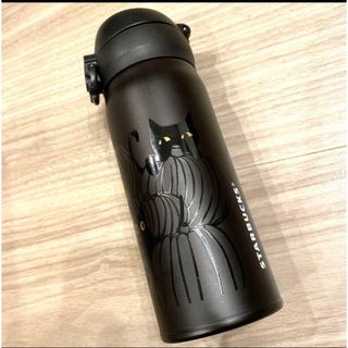 スターバックス(Starbucks)の美品♡スターバックス スタバ ステンレスタンブラー 台湾限定 黒猫 ハロウィン(タンブラー)