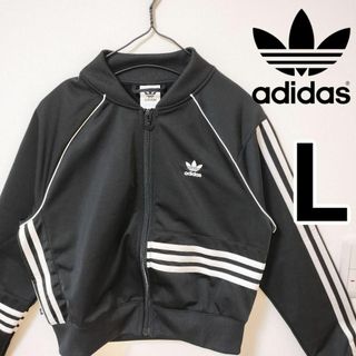 オリジナルス(Originals（adidas）)のアディダス 黒 ショート スーパースター トラックトップ SST ジャージ 女性(その他)