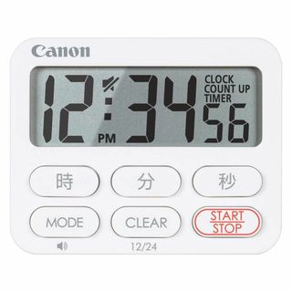 【色: ホワイト】Canon クロックタイマー キッチンタイマー 抗菌 マグネッ(調理道具/製菓道具)