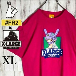 #FR2 - 【限定コラボ】FR2 XLARGE コラボ 色情兎 バイカーガール Tシャツ