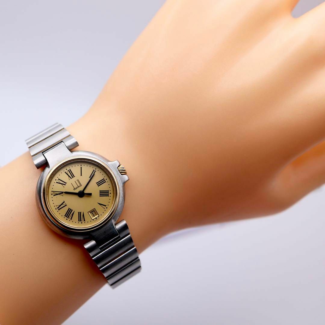 Dunhill(ダンヒル)の美品！Dunhill デイト ローマン シルバー×ゴールド メンズ腕時計 631 メンズの時計(腕時計(アナログ))の商品写真