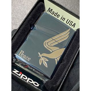 zippo ピース シルバー刻印 ブルーチタン 限定品 希少モデル 2007年製(その他)