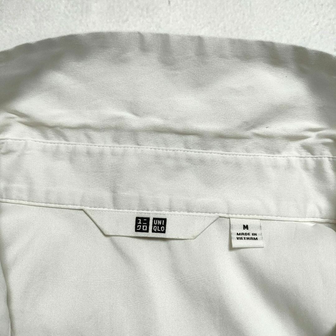 UNIQLO(ユニクロ)のUNIQLO ユニクロ (M)　スーピマコットン ストレッチシャツ　7分袖 レディースのトップス(シャツ/ブラウス(長袖/七分))の商品写真