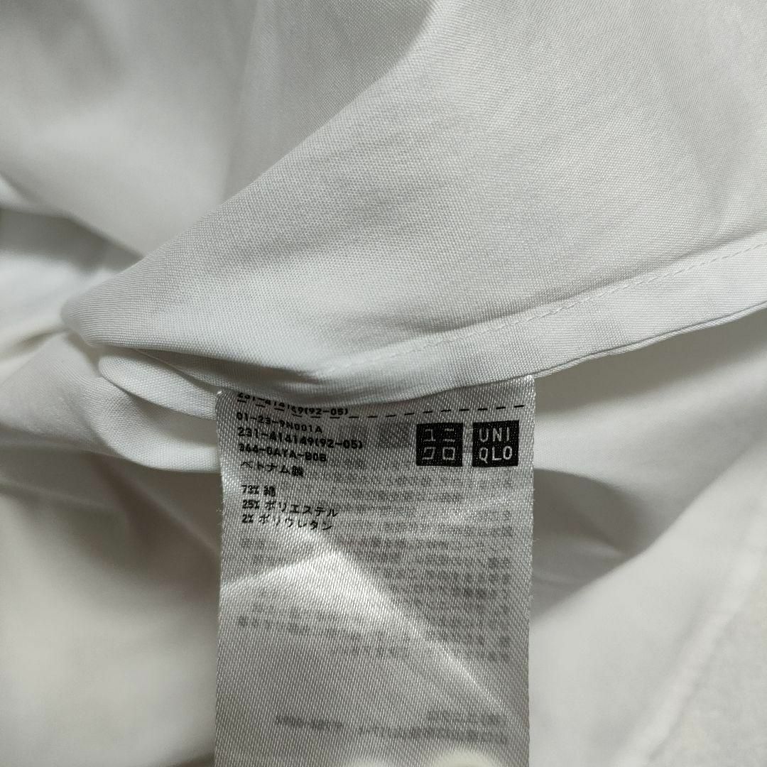 UNIQLO(ユニクロ)のUNIQLO ユニクロ (M)　スーピマコットン ストレッチシャツ　7分袖 レディースのトップス(シャツ/ブラウス(長袖/七分))の商品写真