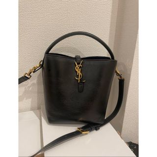 サンローラン(Saint Laurent)のサンローランLE37 黒バック　ハンド　ショルダー(ショルダーバッグ)