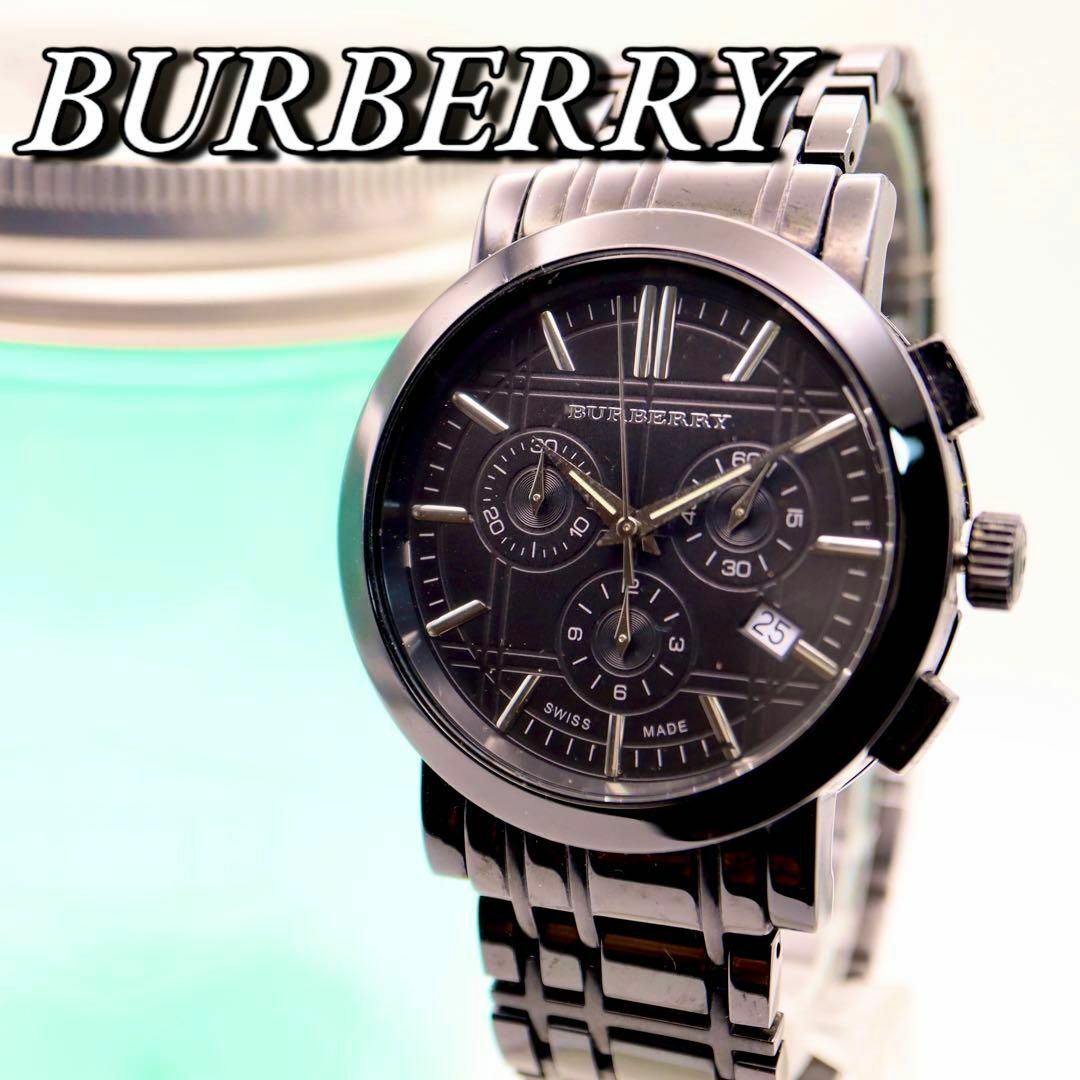 BURBERRY(バーバリー)の美品！BURBERRY ヘリテージ クロノグラフ デイト メンズ腕時計 639 メンズの時計(腕時計(アナログ))の商品写真