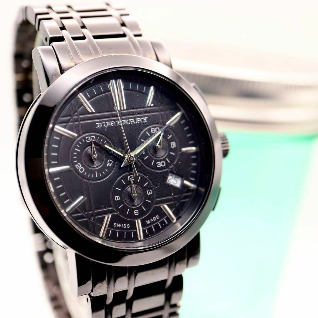 BURBERRY(バーバリー)の美品！BURBERRY ヘリテージ クロノグラフ デイト メンズ腕時計 639 メンズの時計(腕時計(アナログ))の商品写真