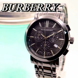 バーバリー(BURBERRY)の美品！BURBERRY ヘリテージ クロノグラフ デイト メンズ腕時計 639(腕時計(アナログ))