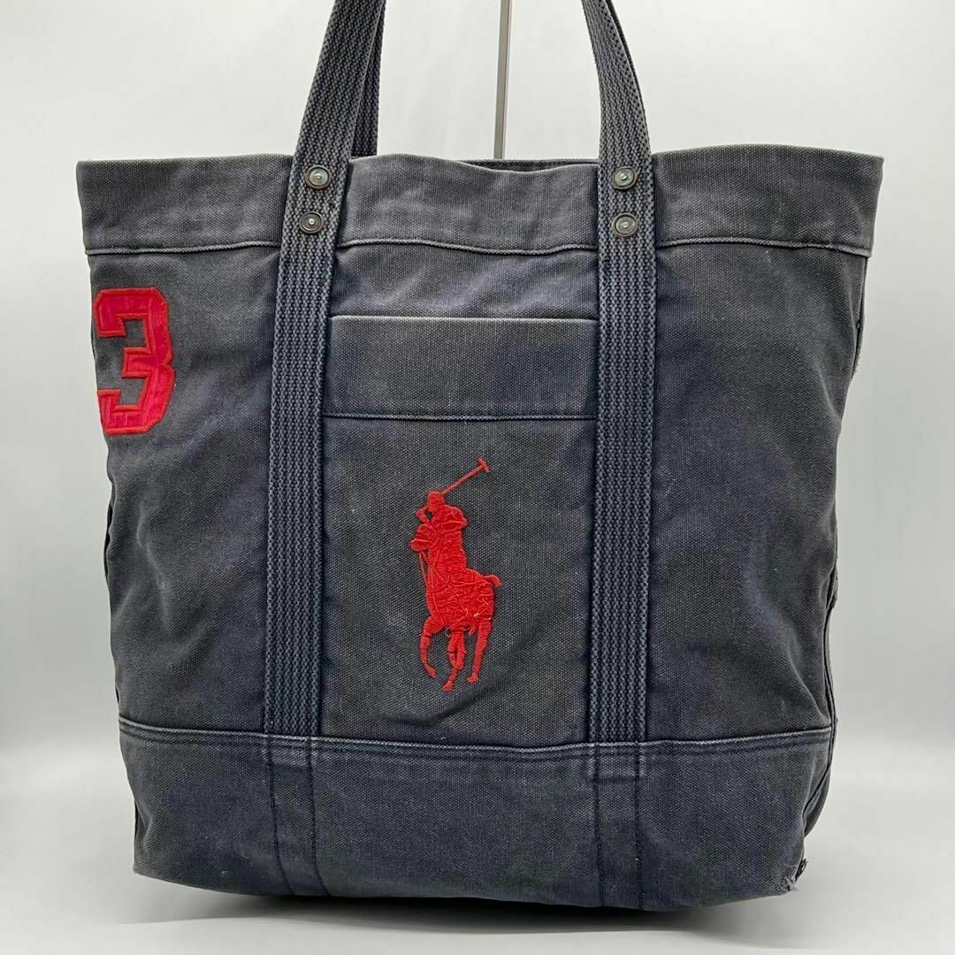 POLO RALPH LAUREN(ポロラルフローレン)の✨良品✨PoloRalphLauren ハンドバッグ トートバッグ ネイビー レディースのバッグ(トートバッグ)の商品写真