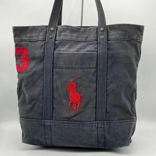 ポロラルフローレン(POLO RALPH LAUREN)の✨良品✨PoloRalphLauren ハンドバッグ トートバッグ ネイビー(トートバッグ)