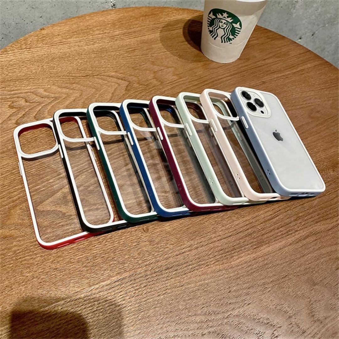 【色: 深紫】iPhone 15 Plus ケース ストラップホール付き クリア スマホ/家電/カメラのスマホアクセサリー(その他)の商品写真