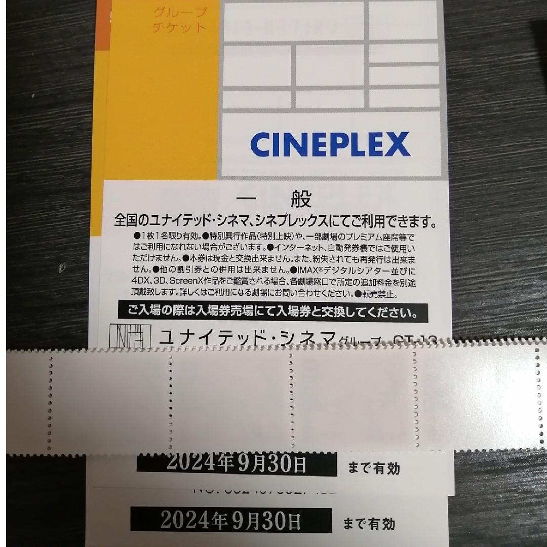ユナイテッド·シネマ 映画鑑賞券 チケットの映画(その他)の商品写真