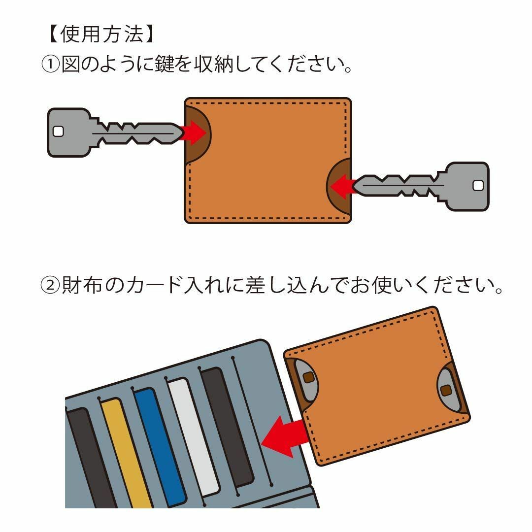 色:ブラックサイプラス ココカギ 財布に入るカード型キーケース 予備キー保管 メンズのバッグ(その他)の商品写真