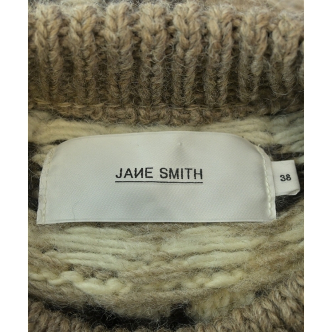 JANE SMITH(ジェーンスミス)のJANE SMITH ニット・セーター 38(M位) 茶x白xグレー 【古着】【中古】 レディースのトップス(ニット/セーター)の商品写真