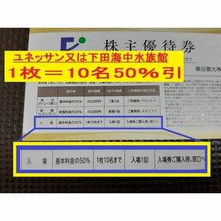 24年9末【10名 50%引】箱根ユネッサン 下田海中水族館 株主優待(その他)