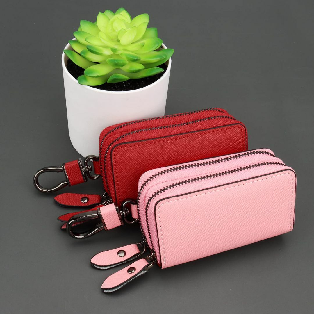 【色:桜ピンク】MBOYU スマートキーケース キーケース ダブル キーホルダー メンズのバッグ(その他)の商品写真