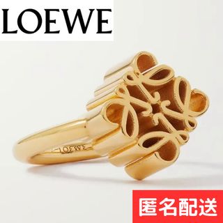 ロゴが目立つ！◆LOEWE◆ロエベ 指輪 リング24Kゴールド アナグラム 