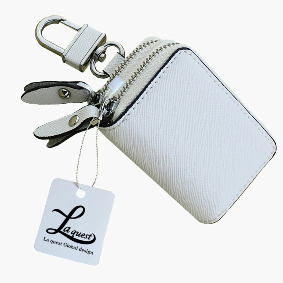【色:ホワイト】[Laquest] （ラクエスト） 本革 ダブル ファスナー キ メンズのバッグ(その他)の商品写真