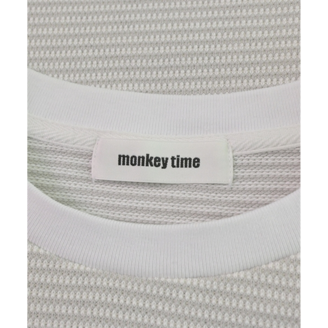 MONKEY TIME Tシャツ・カットソー M グレーx白(総柄) 【古着】【中古】 メンズのトップス(Tシャツ/カットソー(半袖/袖なし))の商品写真