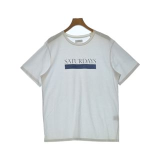 SATURDAYS NEW YORK CITY Tシャツ・カットソー XL 白 【古着】【中古】(Tシャツ/カットソー(半袖/袖なし))