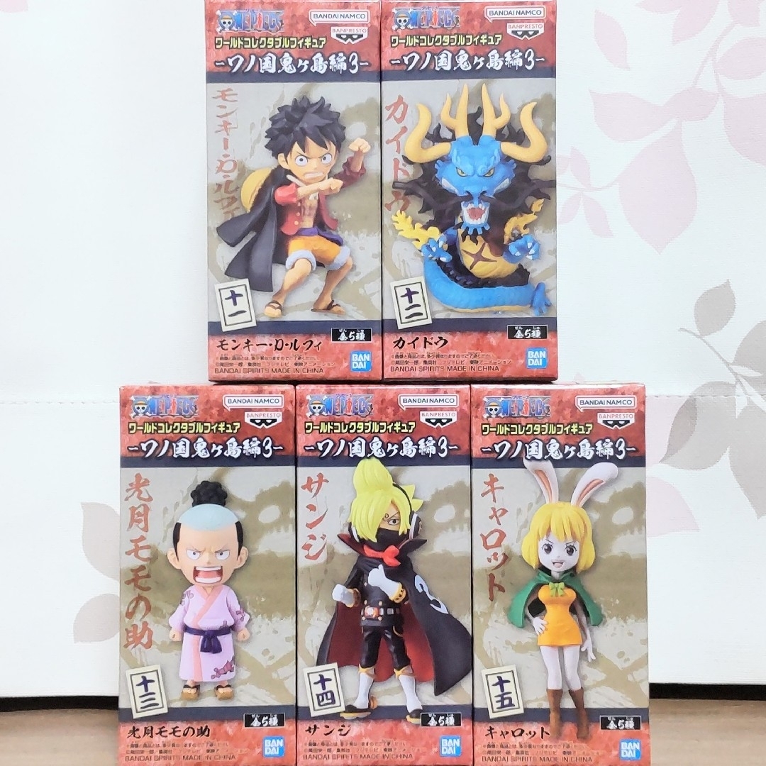 ONE PIECE(ワンピース)のワンピース ワールドコレクタブルフィギュア ワノ国鬼ヶ島編3 全5種セット エンタメ/ホビーのフィギュア(アニメ/ゲーム)の商品写真