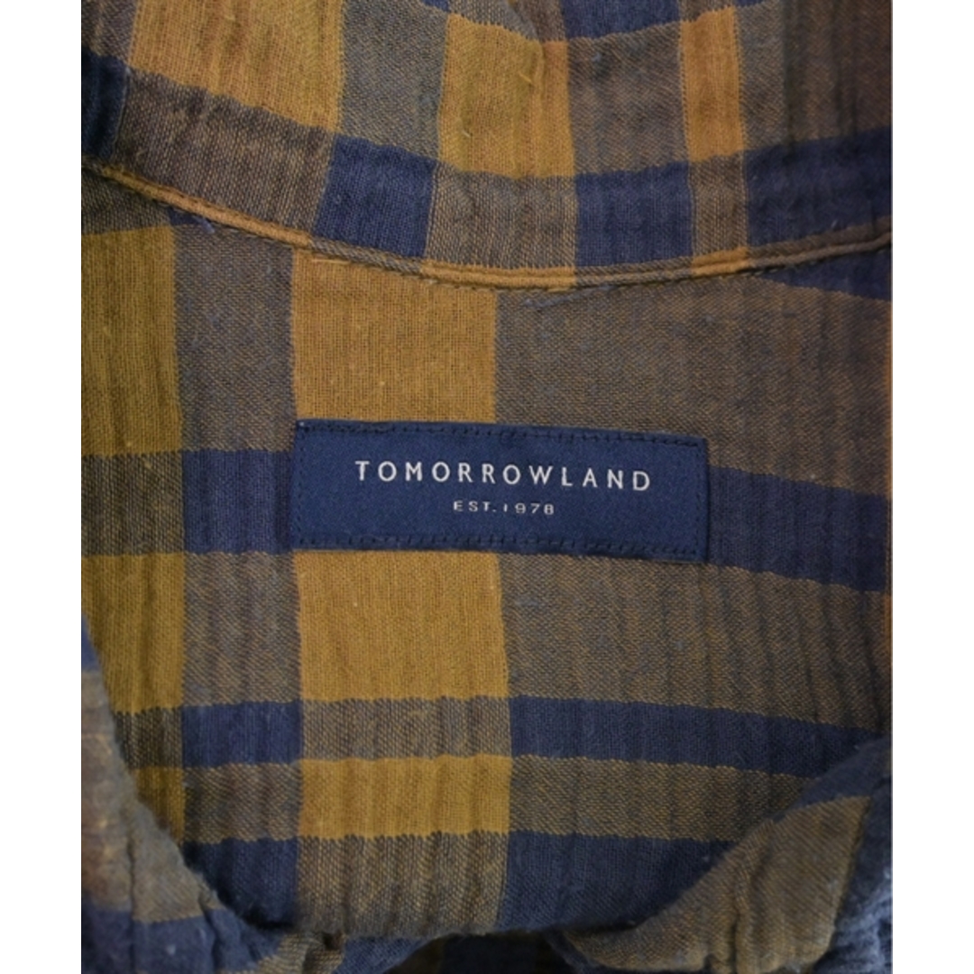TOMORROWLAND(トゥモローランド)のTOMORROWLAND カジュアルシャツ M 茶x紺(チェック) 【古着】【中古】 メンズのトップス(シャツ)の商品写真