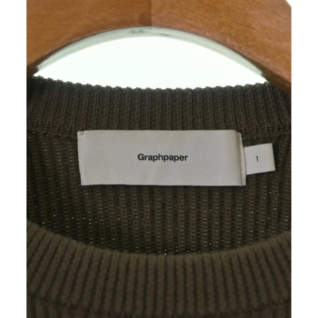 Graphpaper(グラフペーパー)のGraphpaper グラフペーパー ニット・セーター 1(S位) カーキ 【古着】【中古】 メンズのトップス(ニット/セーター)の商品写真