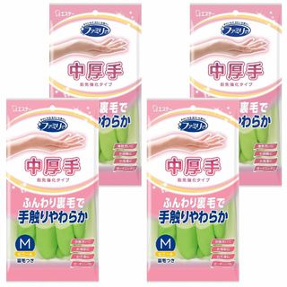 ファミリー [まとめ買い] 家庭用手袋 ビニール 手袋 中厚手 指先強化 Mサイ(日用品/生活雑貨)