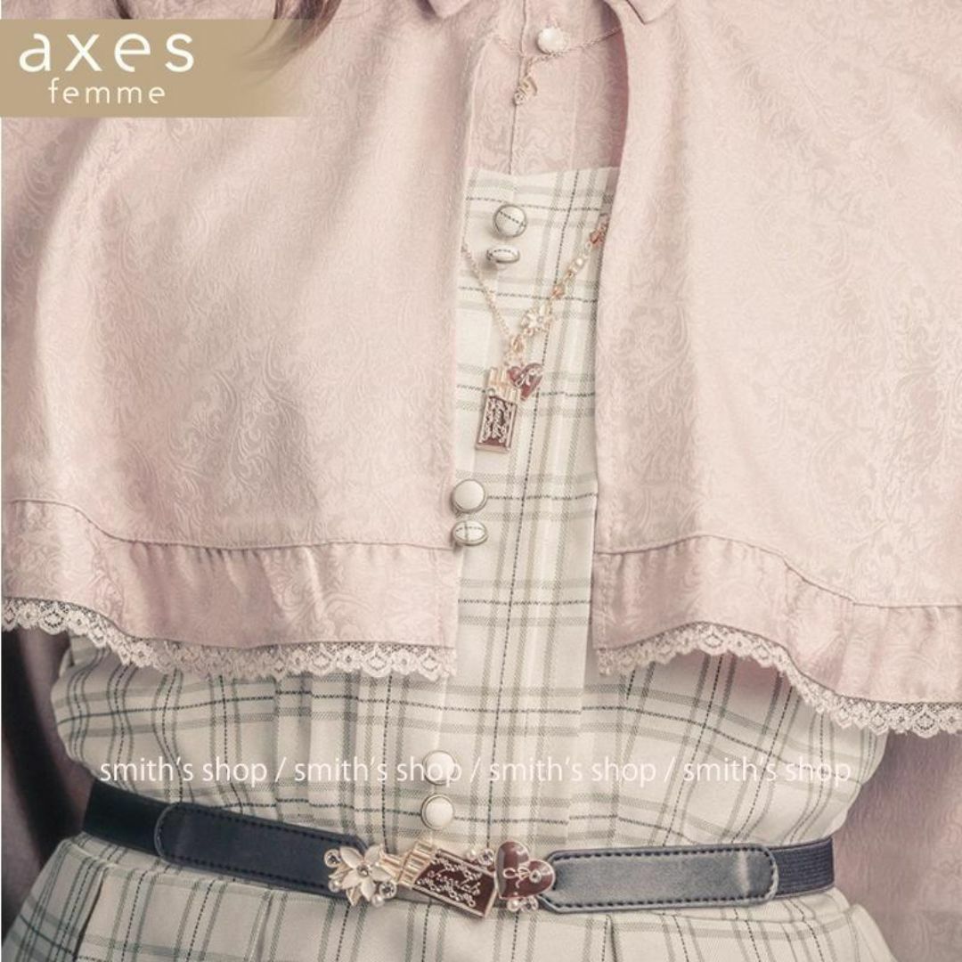 axes femme(アクシーズファム)の【訳あり】axes femme 訳ありスウィートチョコ細ゴムベルト レディースのファッション小物(ベルト)の商品写真